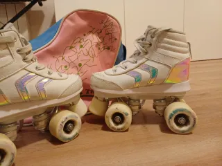 Patinetes de 4 ruedas blancos, niños, talla 32