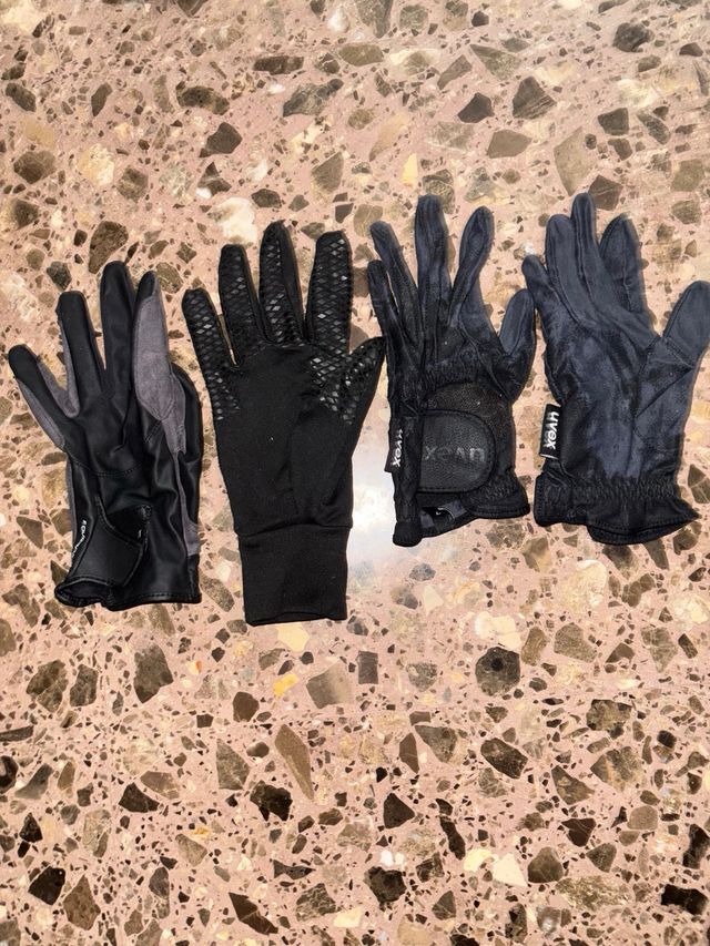 Guantes de hípica negros