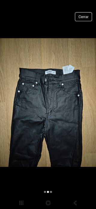 Pantalón cuero sintético negro Talla XS