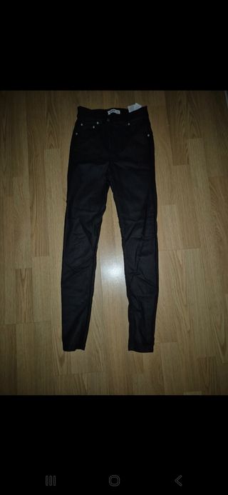 Pantalón cuero sintético negro Talla XS