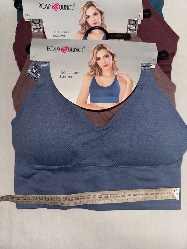 Top deportivo con brillo, tallas M/L y L/XL.