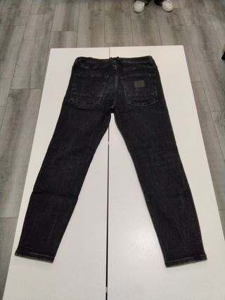 Pantalón vaquero Zara elástico negro