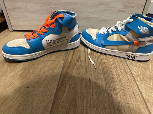 Jordan 1 Mid Off-White Azul