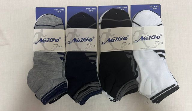 Calcetines de algodón transpirables talla 40-46