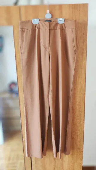Calça bege/castanha senhora