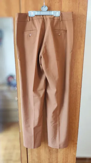 Calça bege/castanha senhora