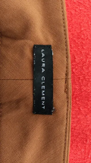 Calça bege/castanha senhora