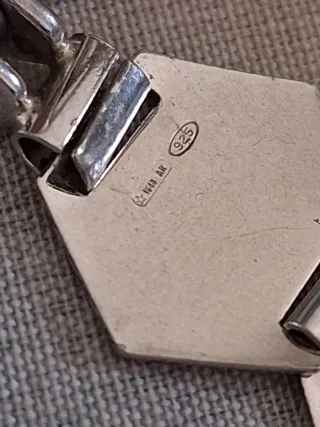 Bracciale in argento a maglie esagonali