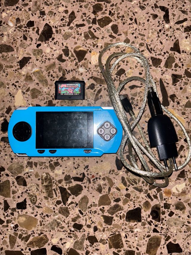 Consola azul para niños con cartucho