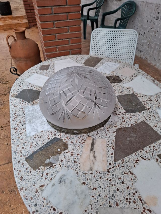 Plafon de cristal y metal