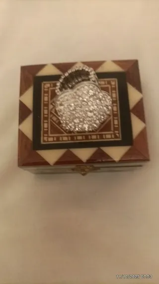 Anillo Corazón Brillante Ajustable