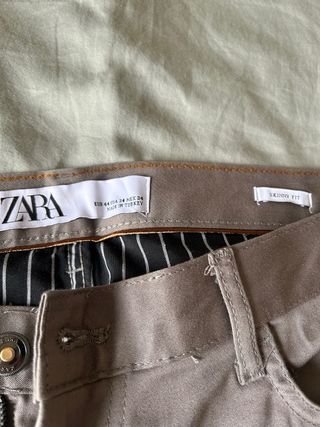 Pantalón chino Zara Talla 44 Beige Nuevo