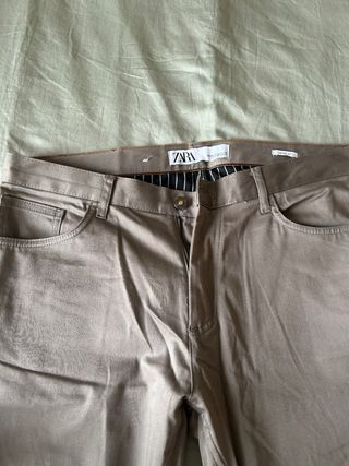 Pantalón chino Zara Talla 44 Beige Nuevo