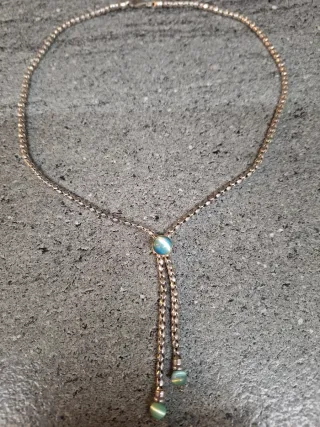 Collana girocollo argento con pietre blu