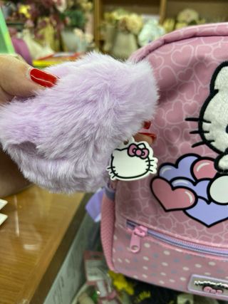 Mochila Hello Kitty Rosa Corazones