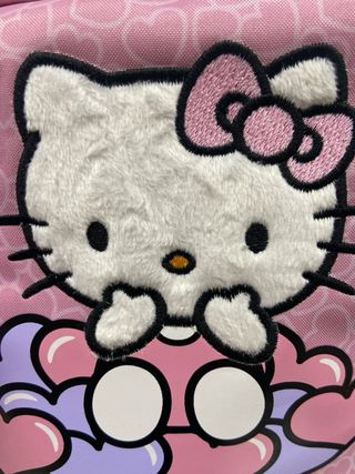 Mochila Hello Kitty Rosa Corazones