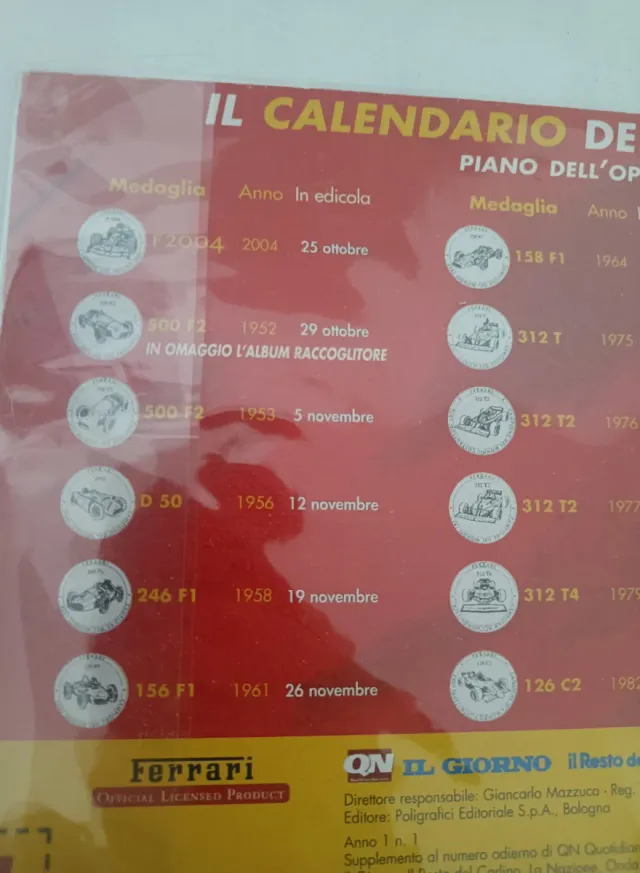 Moneta Ferrari 18 volte Campione del Mondo