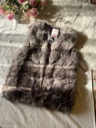 Ecopelliccia grigia taglia unica