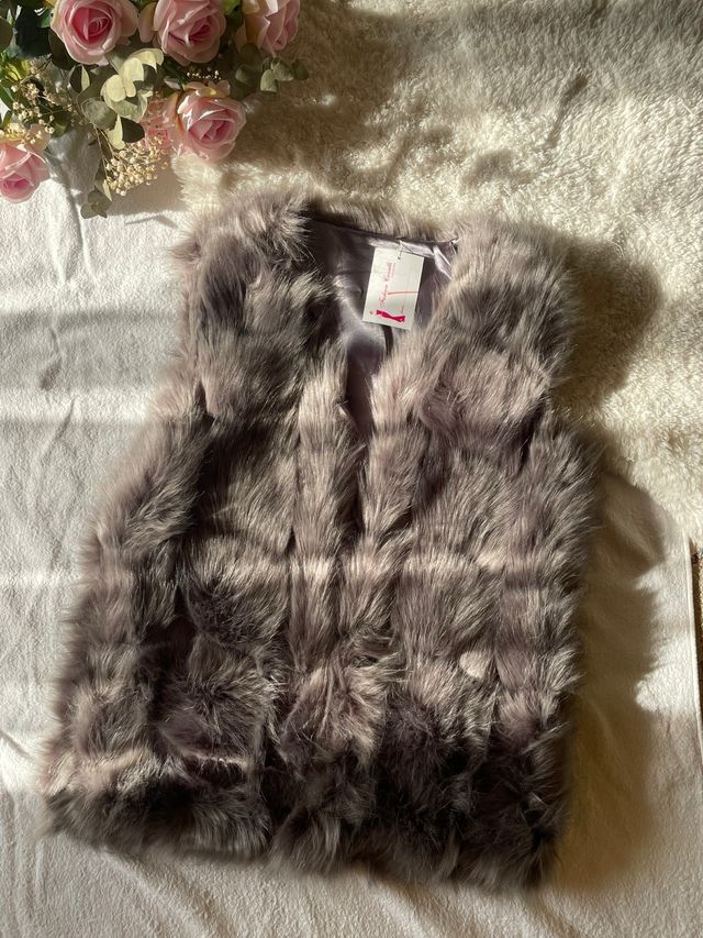 Ecopelliccia grigia taglia unica