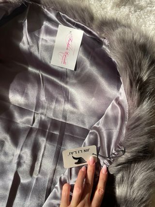 Ecopelliccia grigia taglia unica