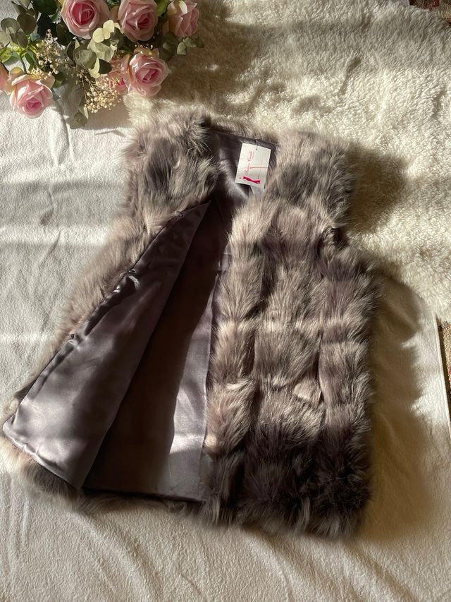 Ecopelliccia grigia taglia unica