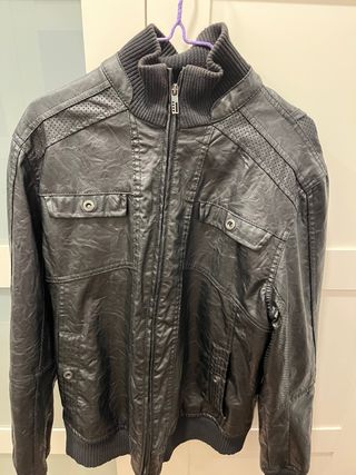 Cazadora Negra Hombre Talla M