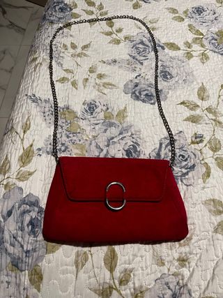 Bolso de mano rojo