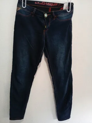Pantalón Desigual Mujer Azul Talla 38