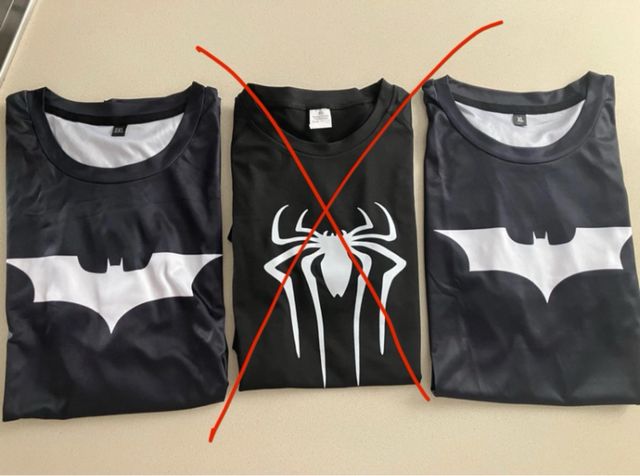 Camisetas Spiderman y Batman