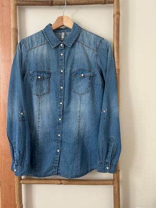 Camisa vaquera manga larga