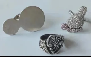 Anillos Plata Ley Diseño Corazón y Circonitas