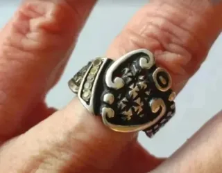 Anillos Plata Ley Diseño Corazón y Circonitas