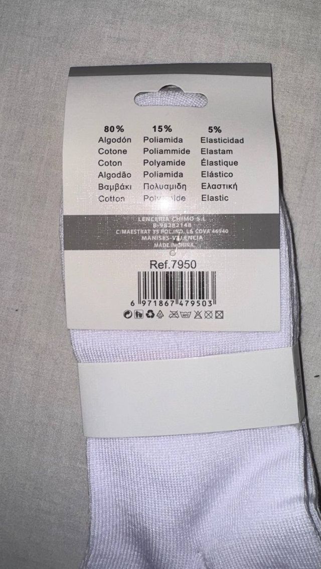 Calcetines blancos de algodón Talla 35-40