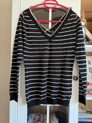 Jersey Zara Rayas Negras y doradas 