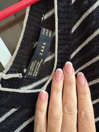 Jersey Zara Rayas Negras y doradas 