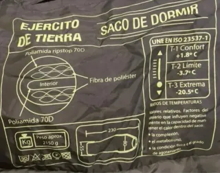 Saco de dormir camuflaje militar