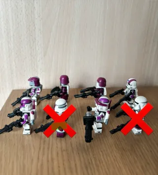 Minifigure 6 Soldati Clone Legion 187 Star Wars