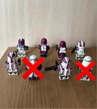 Minifigure 6 Soldati Clone Legion 187 Star Wars