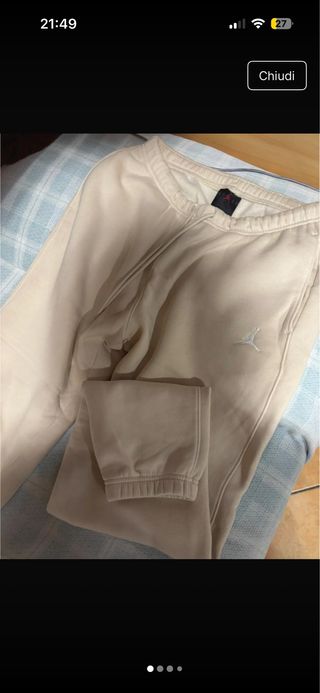 Pantaloni tuta Jordan donna beige