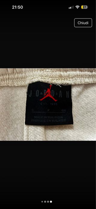 Pantaloni tuta Jordan donna beige