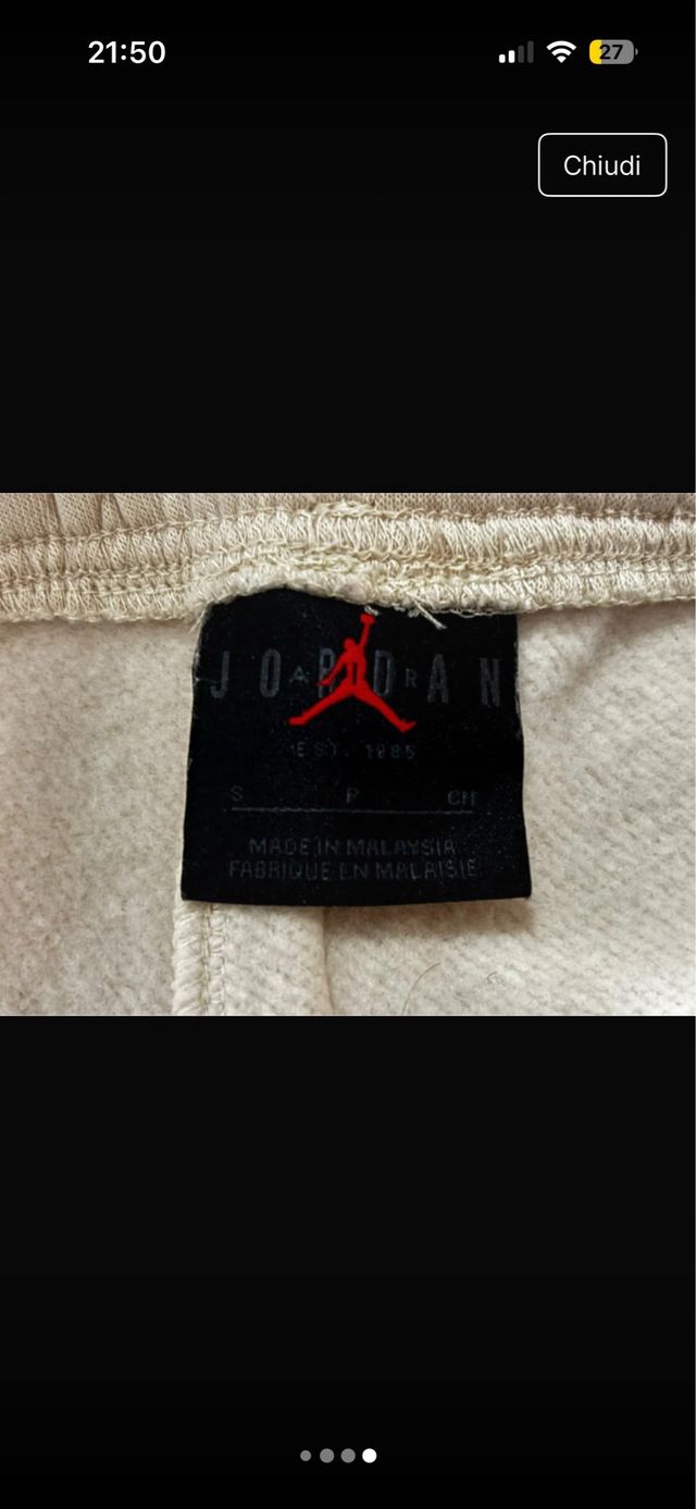Pantaloni tuta Jordan donna beige