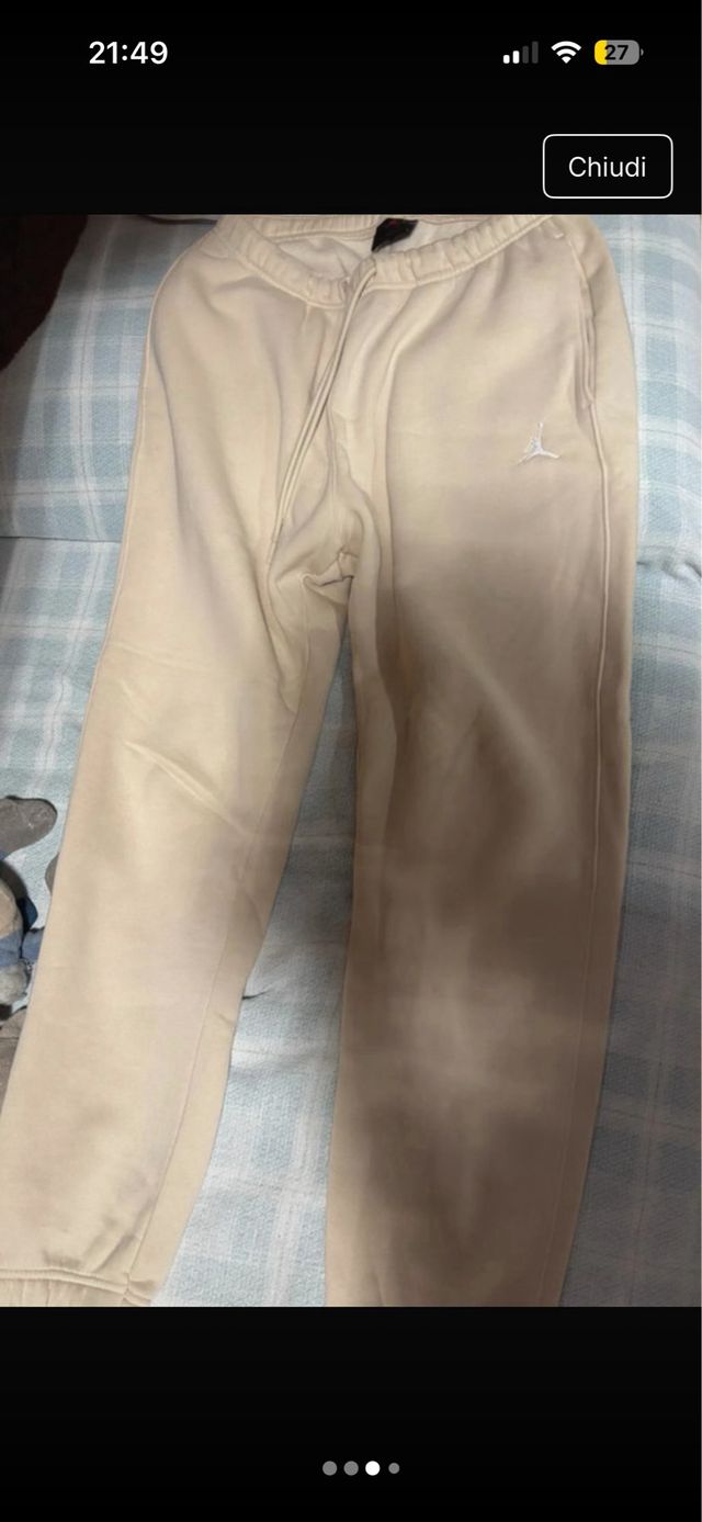 Pantaloni tuta Jordan donna beige