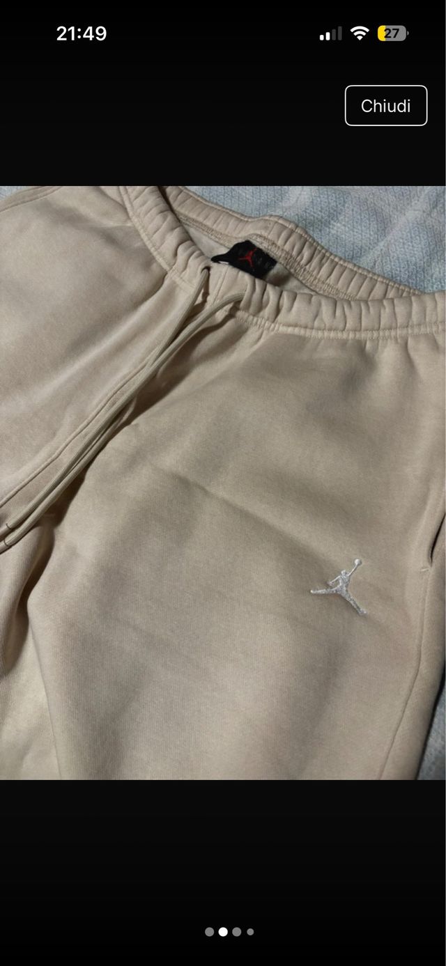 Pantaloni tuta Jordan donna beige