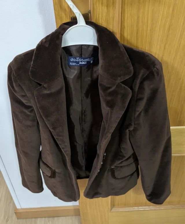 Chaqueta Marrón Terciopelo Talla 7-8