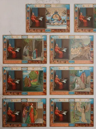 Lotto 14 cartoline antiche Divina Commedia