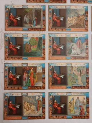 Lotto 14 cartoline antiche Divina Commedia