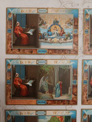 Lotto 14 cartoline antiche Divina Commedia