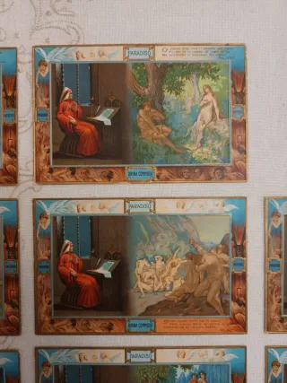 Lotto 14 cartoline antiche Divina Commedia