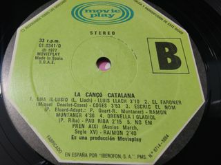 Vinilo La Cançó Catalana Folk