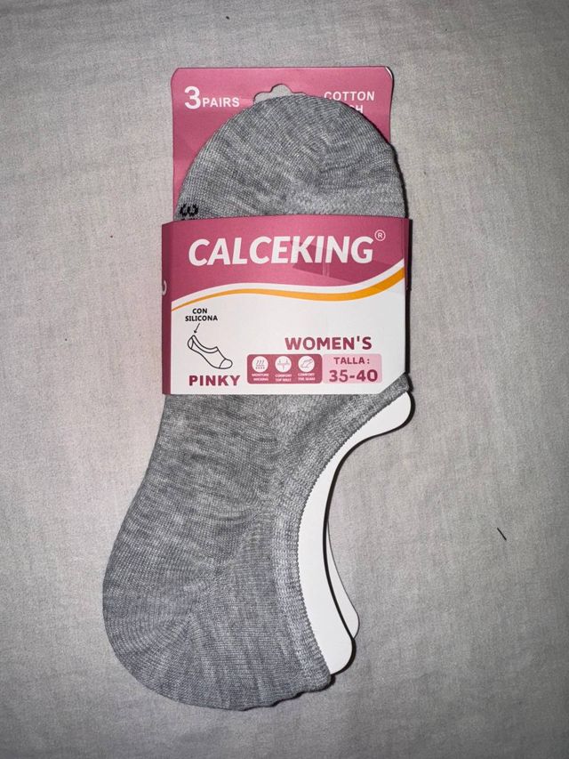 Calcetines Pinkys invisibles algodón con silicona 